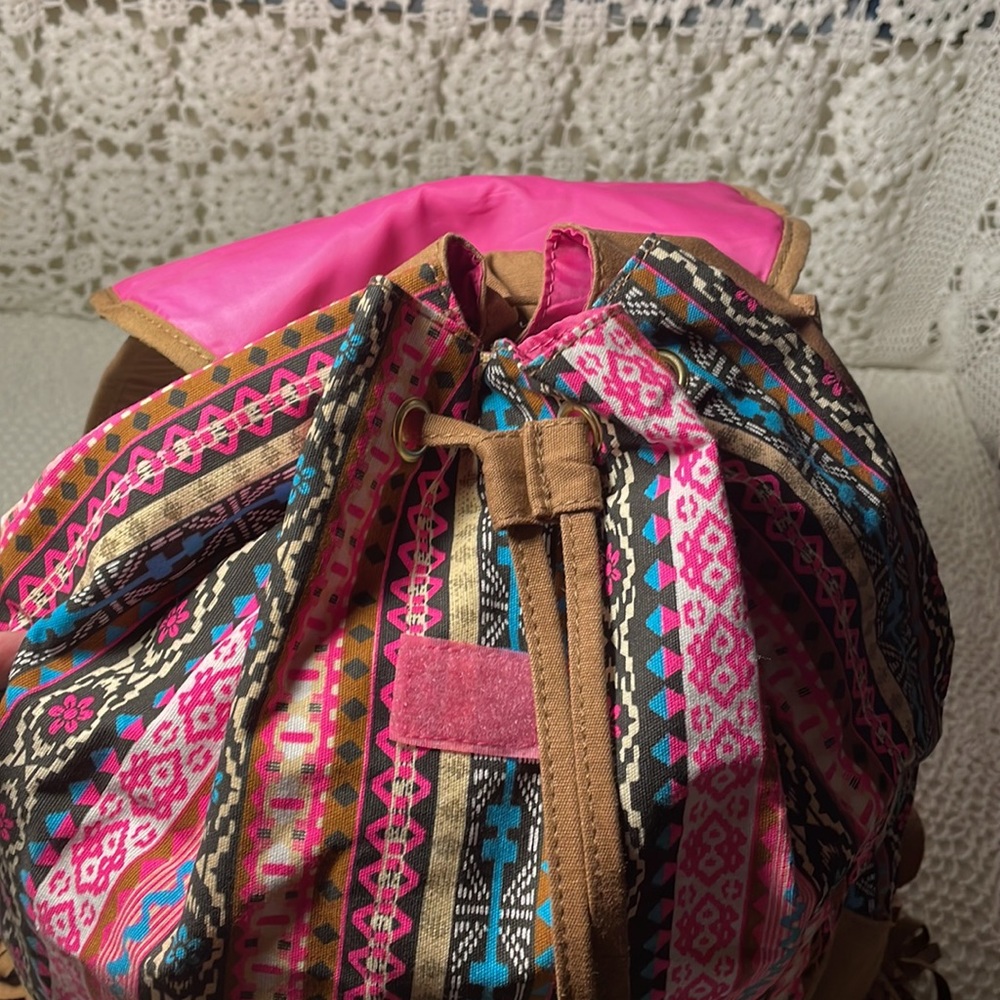 Justice Multicolor Fringe Backpack - Picture 9 of 15